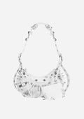 Balenciaga Le Cagole Bianca in Pelle Arena con Borchie e Specchietto