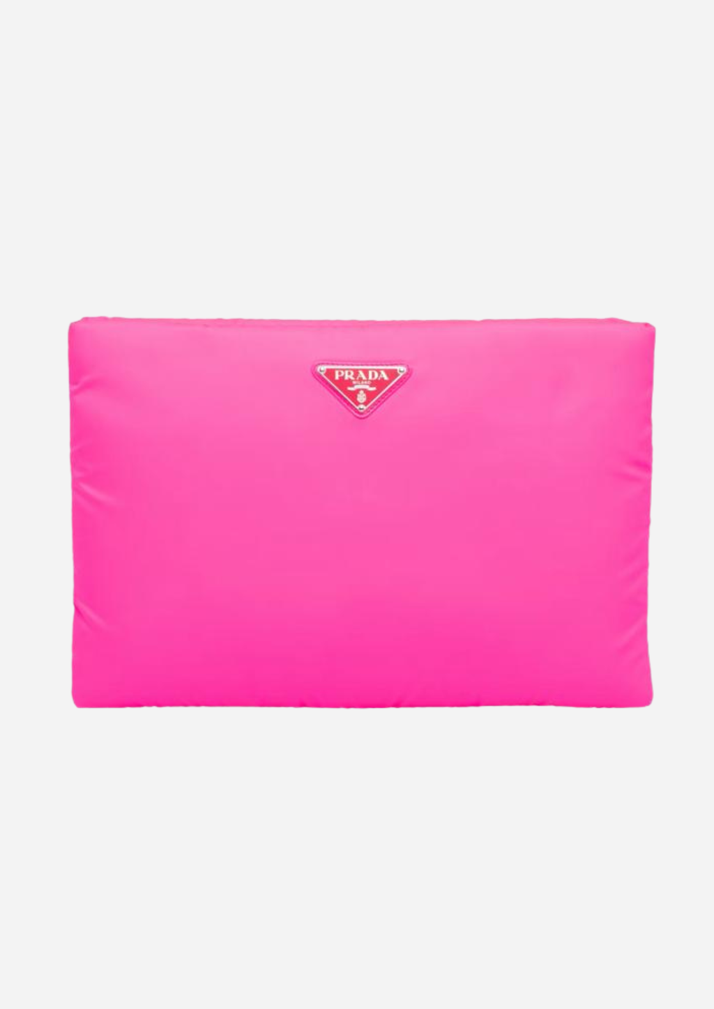 Prada Pochette Nylon Fuxia 2019 con Logo Triangolo
