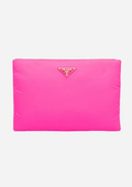 Prada Pochette Nylon Fuxia 2019 con Logo Triangolo