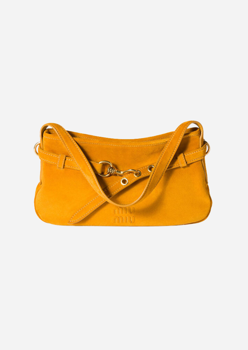 Miu Miu Aventure Whiskey in Pelle Scamosciata, vista frontale
