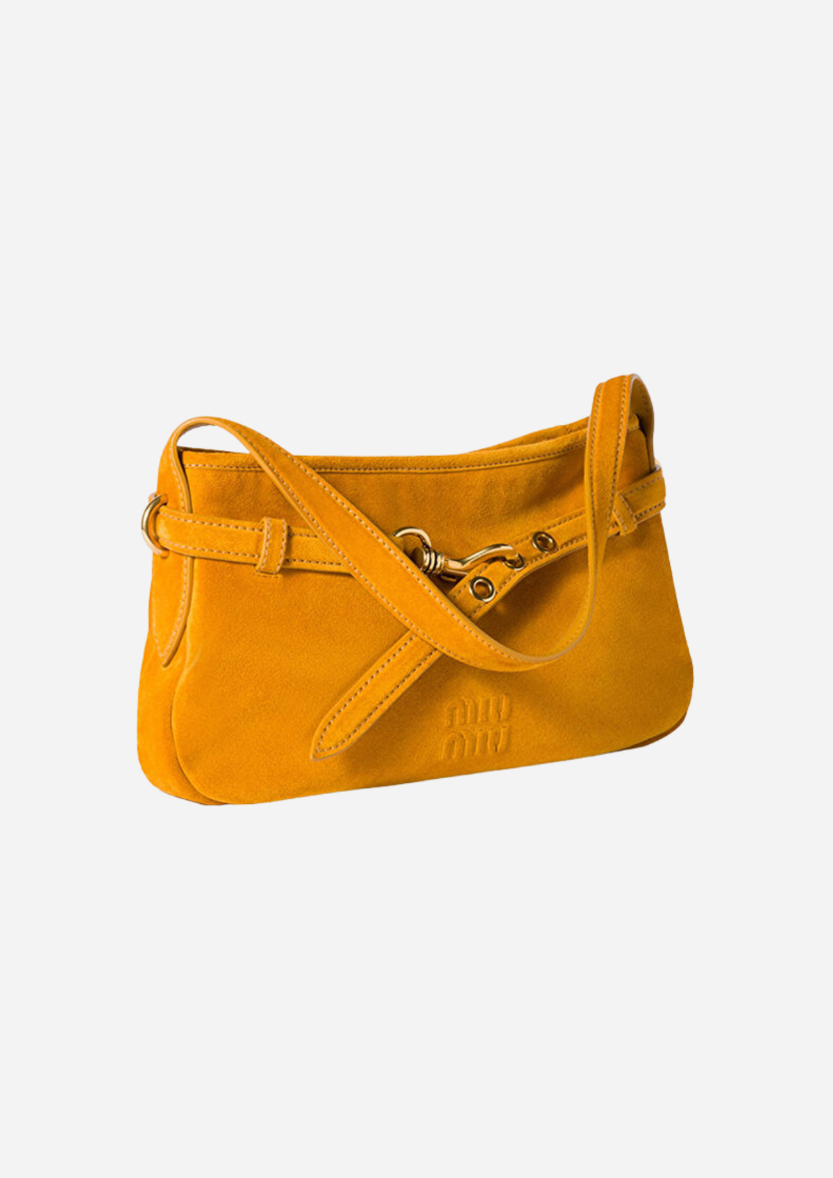 Miu Miu Aventure Whiskey in Pelle Scamosciata, indossata