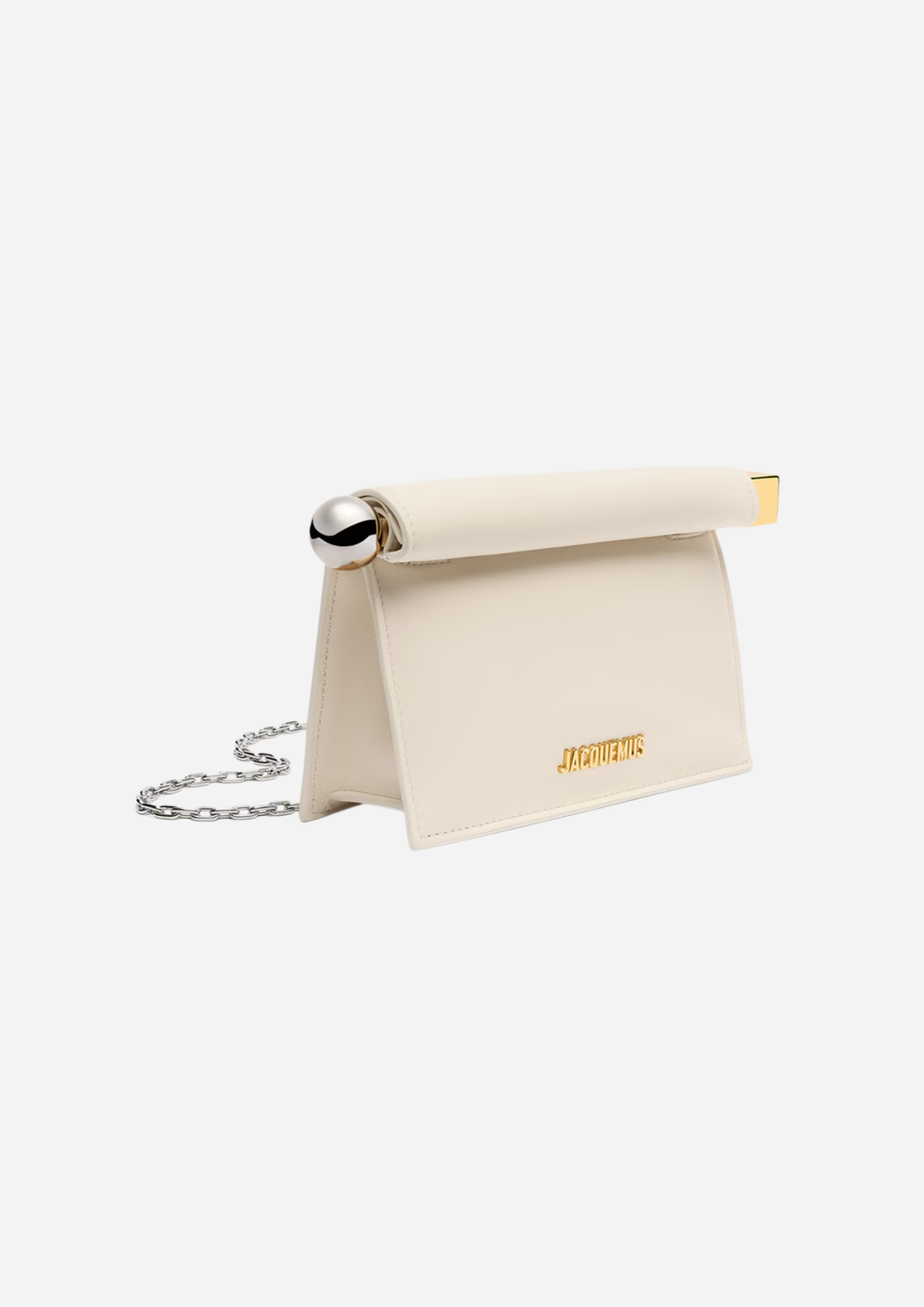 Jacquemus Piccola Pochette Rond Carré Light Ivory in Nappa