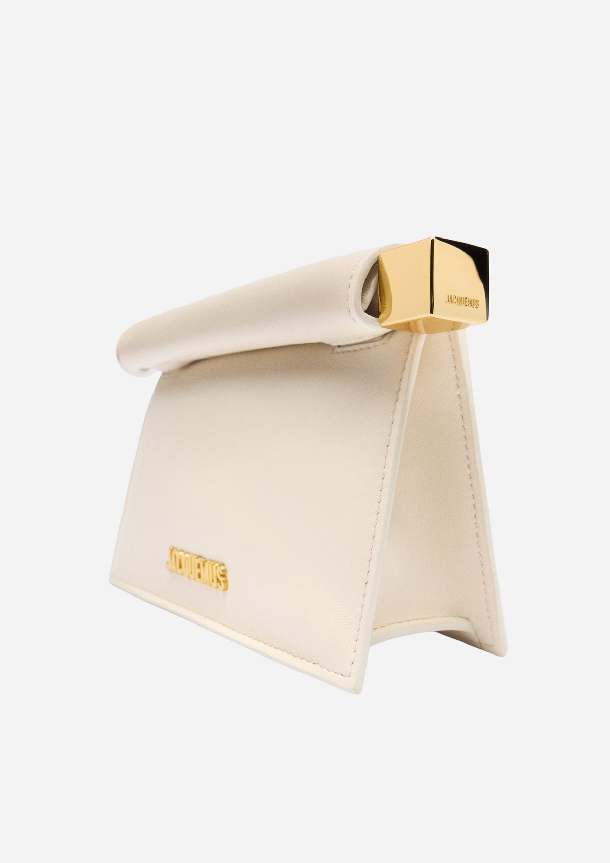 Jacquemus Piccola Pochette Rond Carré Light Ivory in Nappa