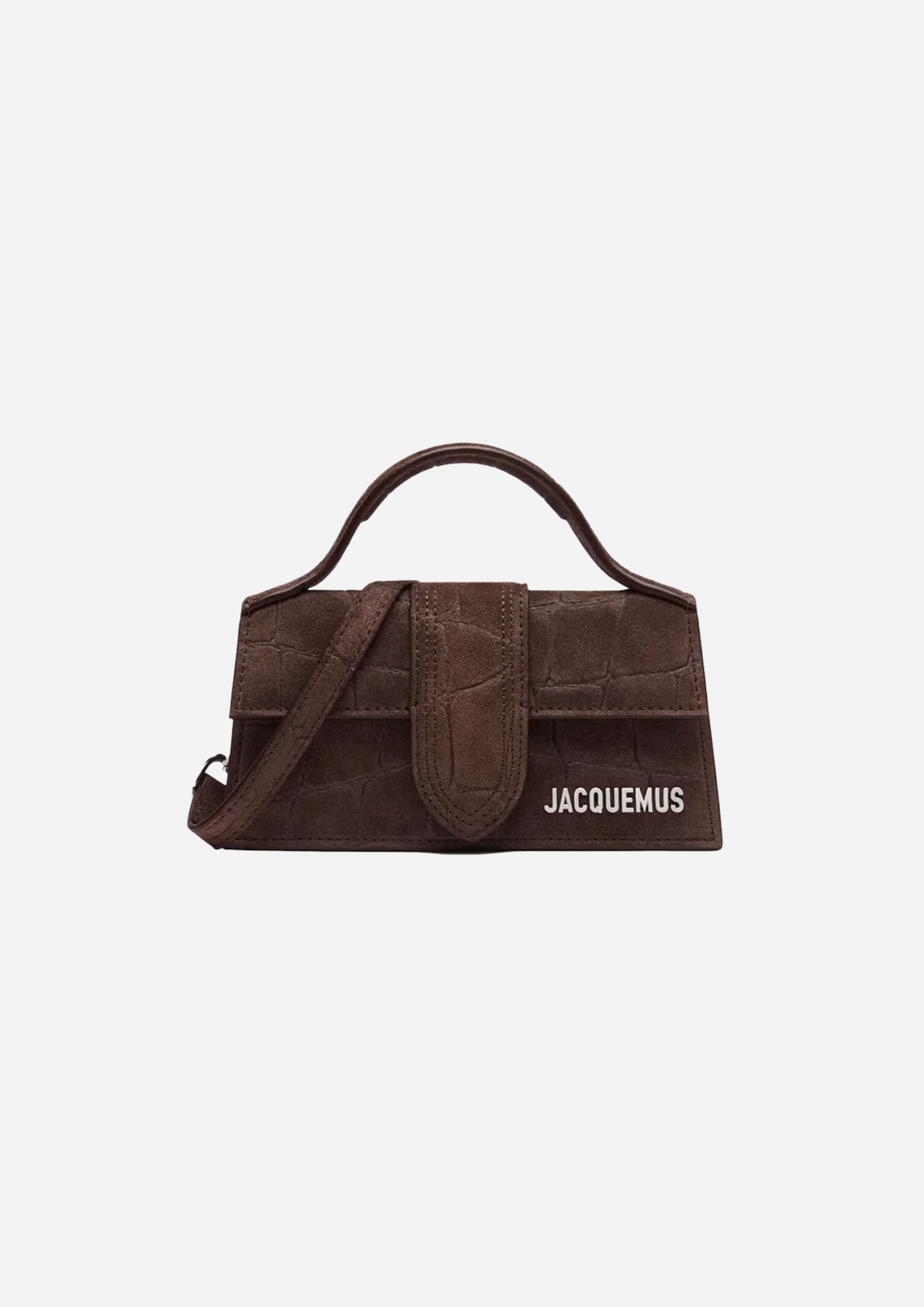 Jacquemus Le Bambino Effetto Coccodrillo Marrone Scuro