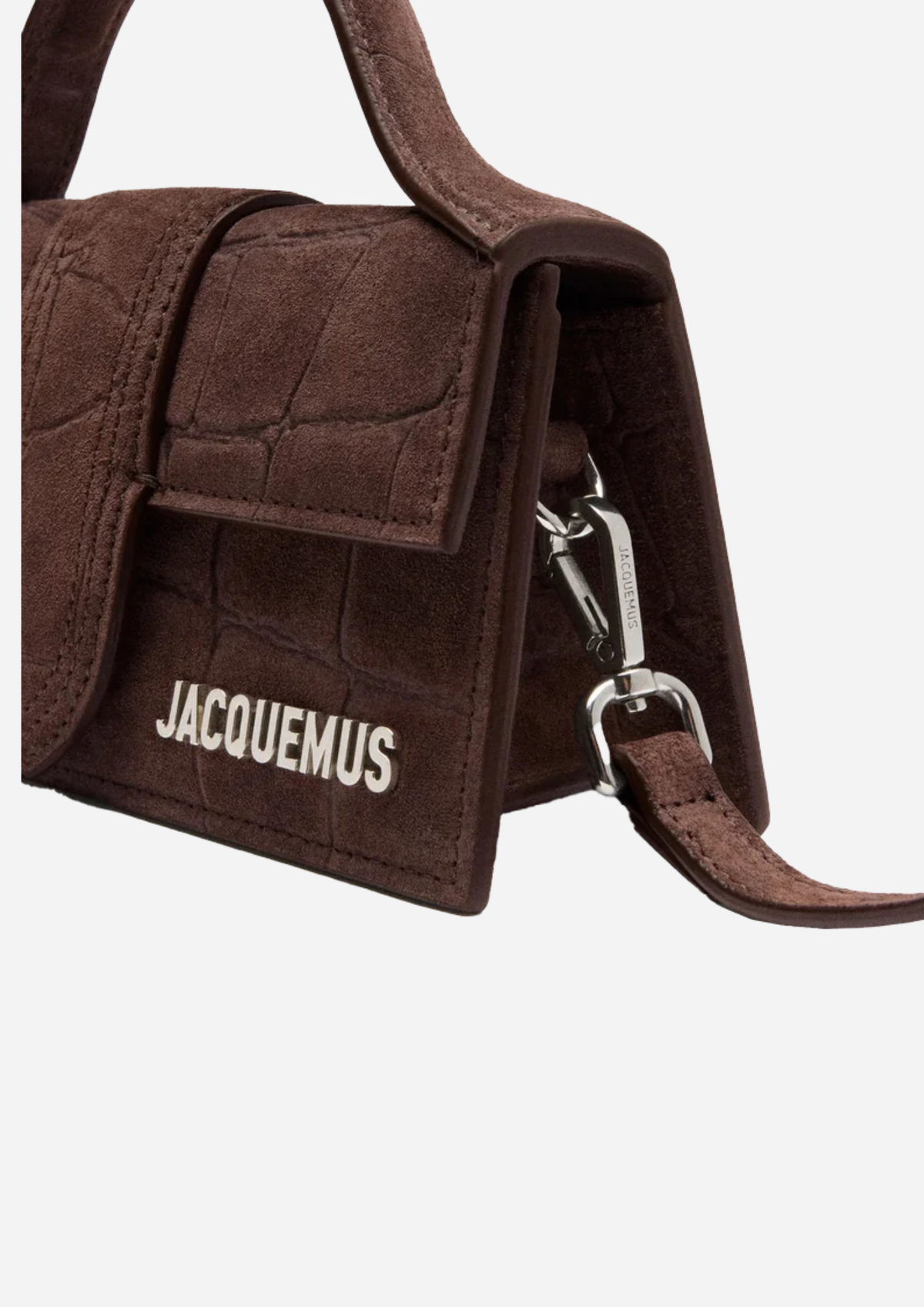 Jacquemus Le Bambino Effetto Coccodrillo Marrone Scuro