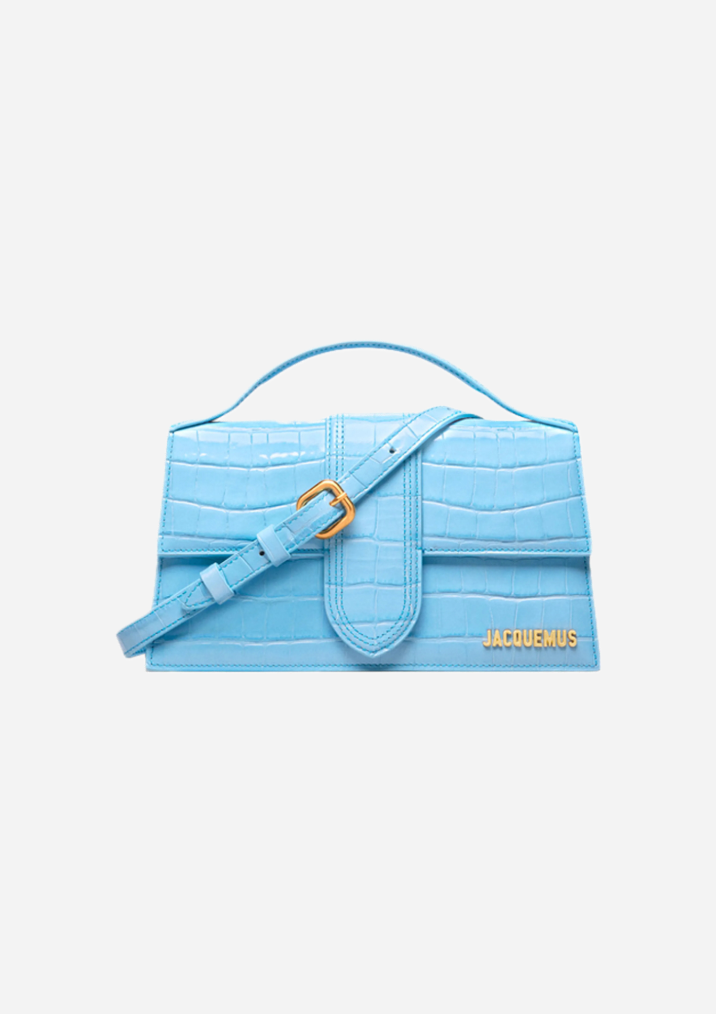 JACQUEMUS LE GRAND BAMBINO CROCODILE BLUE