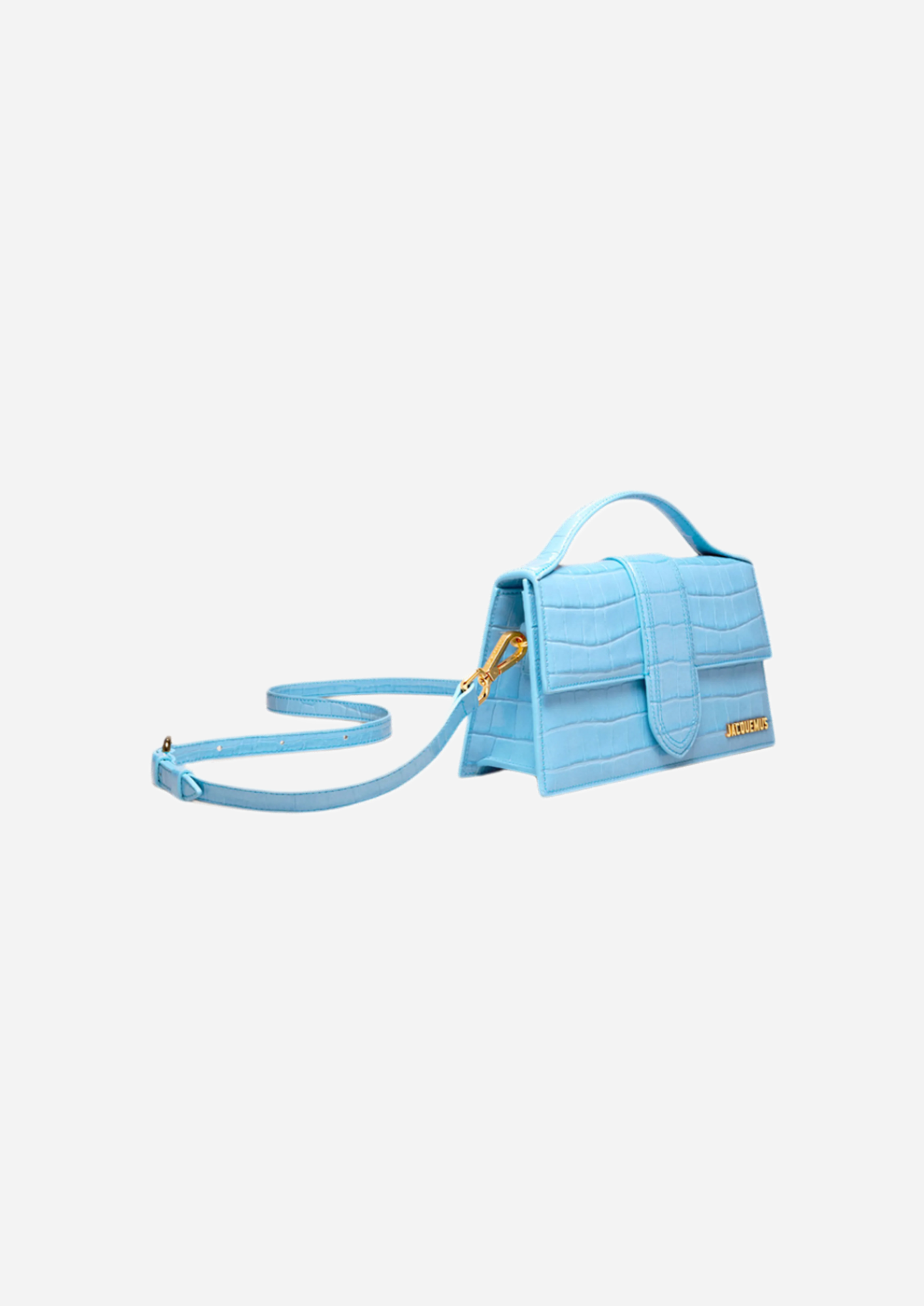 JACQUEMUS LE GRAND BAMBINO CROCODILE BLUE