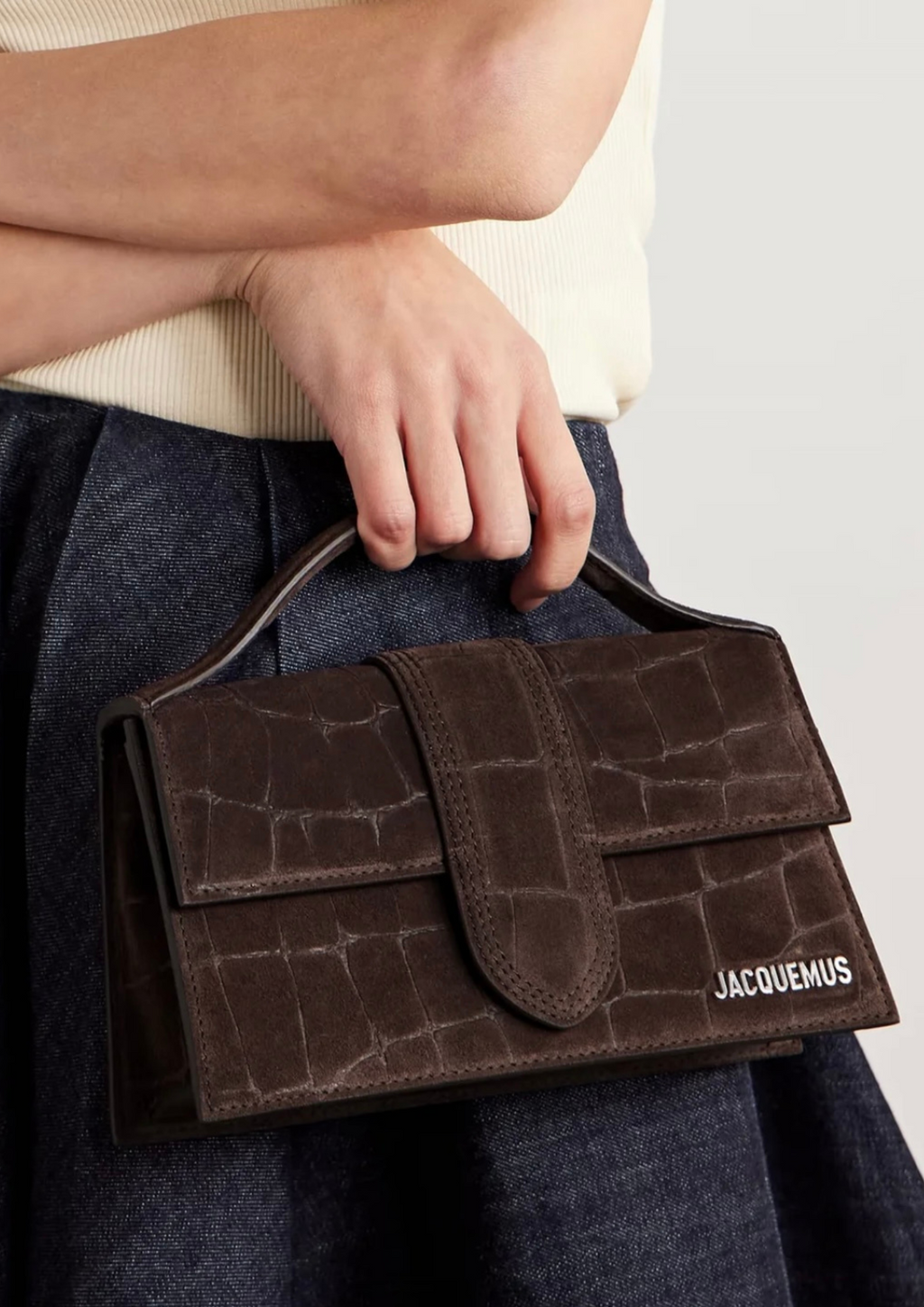 JACQUEMUS LE GRAND BAMBINO DARK BROWN