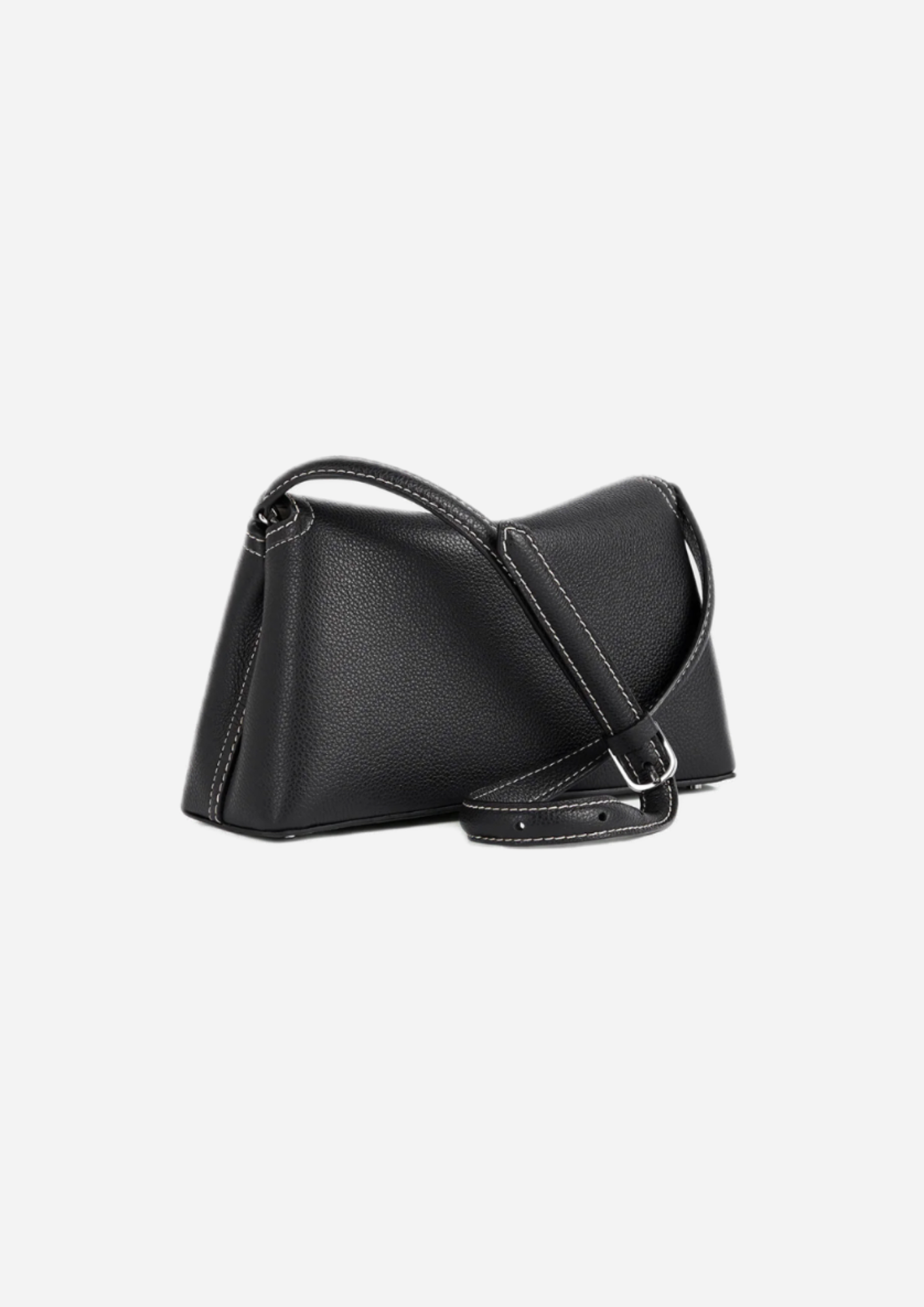 TOTEME CLUTCH T-LOCK NERO BATTUTO