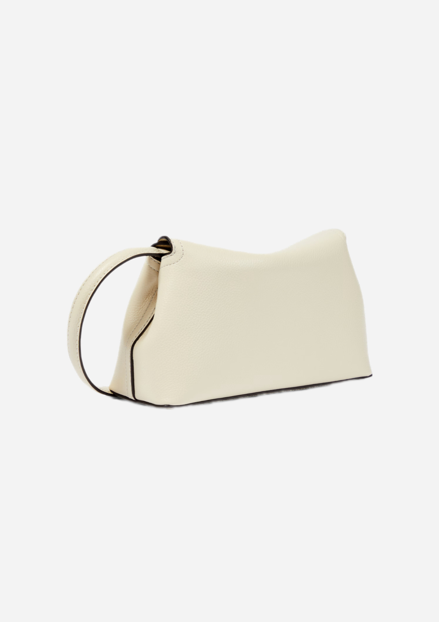 TOTEME CLUTCH T-LOCK BIANCO BATTUTO