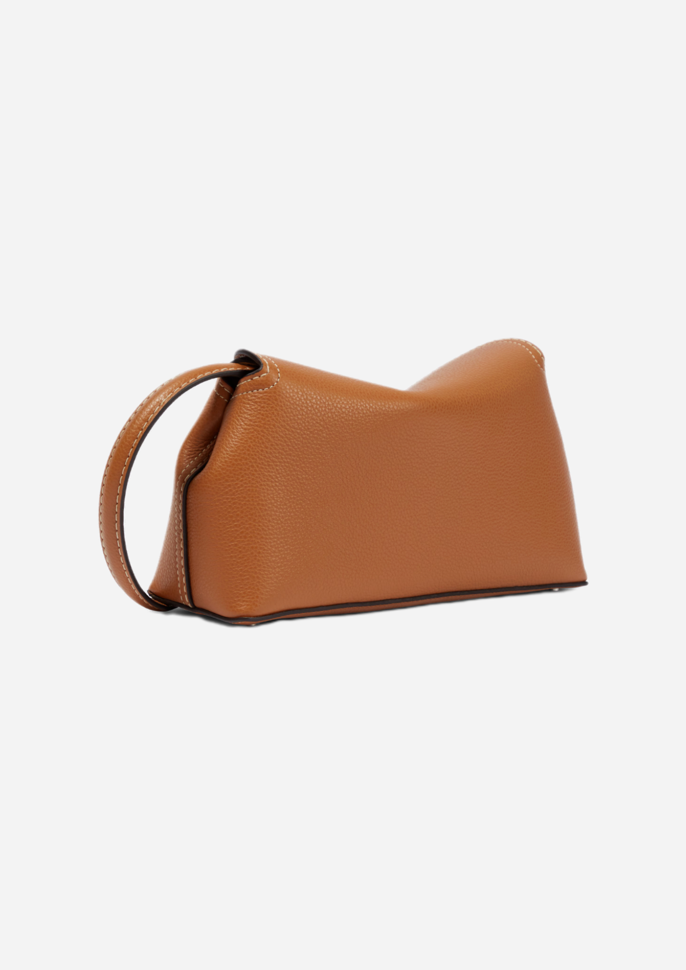 TOTEME CLUTCH T-LOCK IN PELLE LIGHT BROWN