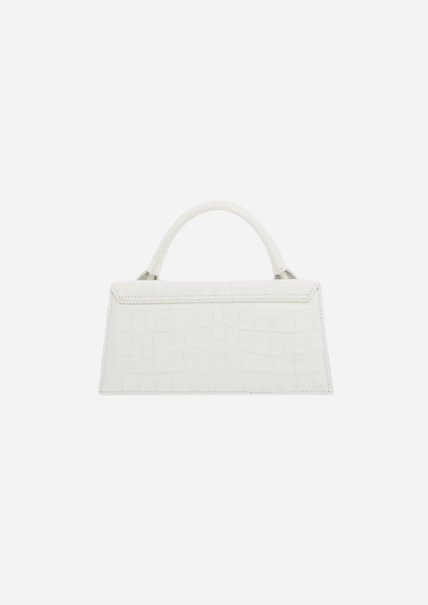 JACQUEMUS IL CHIQUITO LONG CROCODILE WHITE