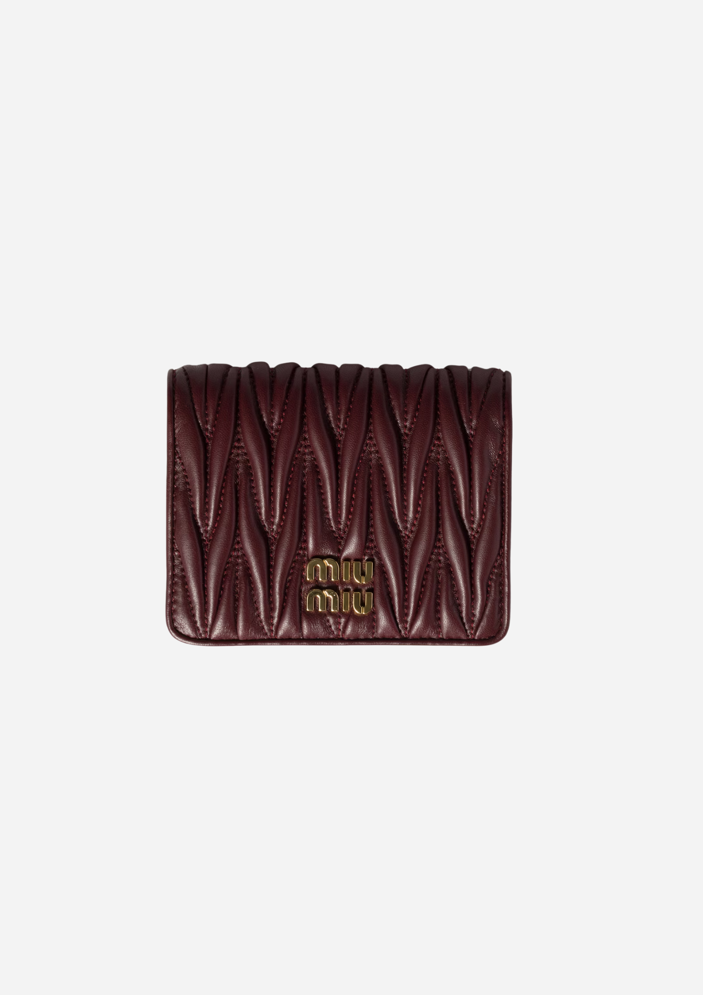 MIU MIU PORTAFOGLIO PICCOLO IN NAPPA MATELASSÉ BOURDEAUX