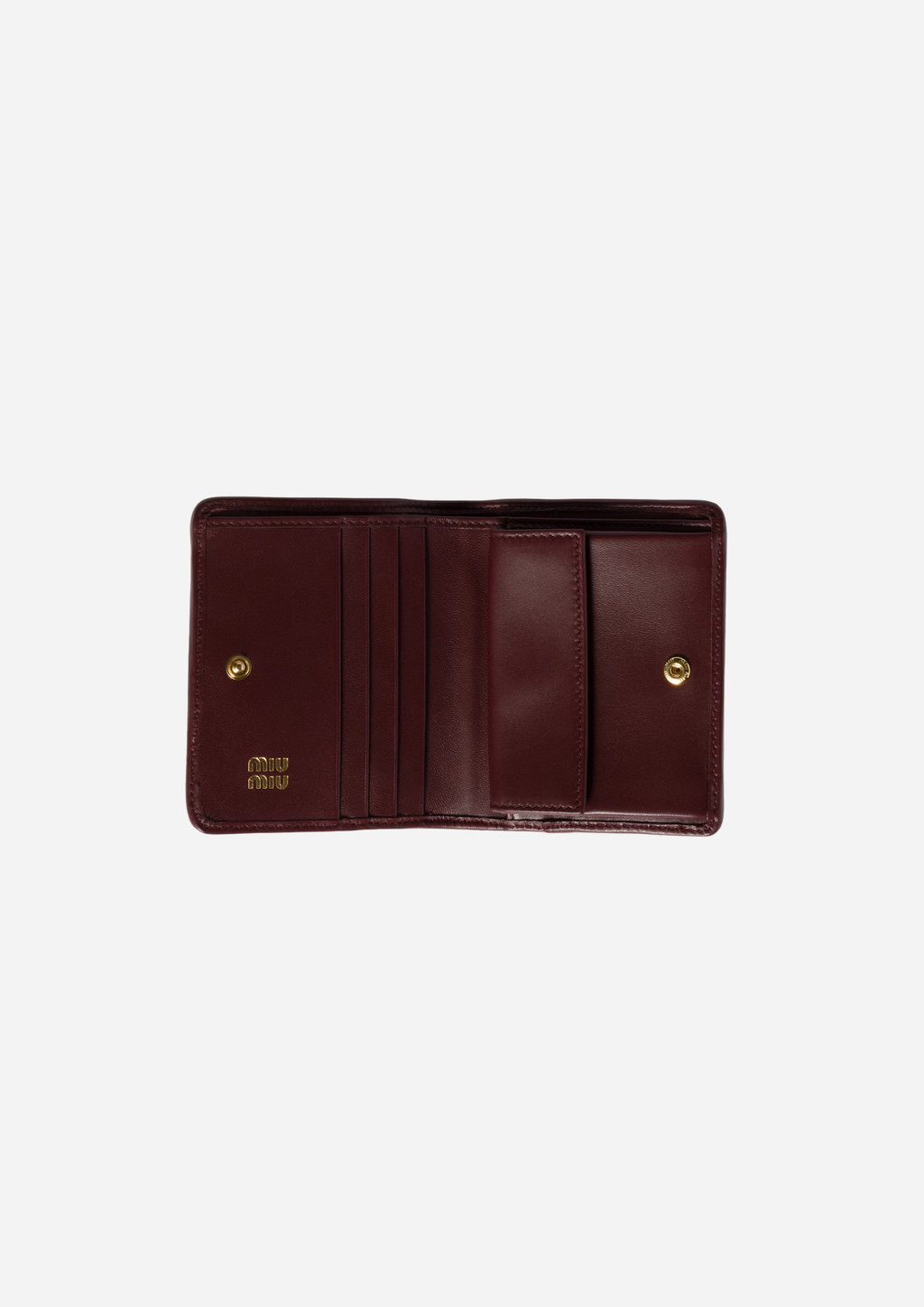 MIU MIU PORTAFOGLIO PICCOLO IN NAPPA MATELASSÉ BOURDEAUX