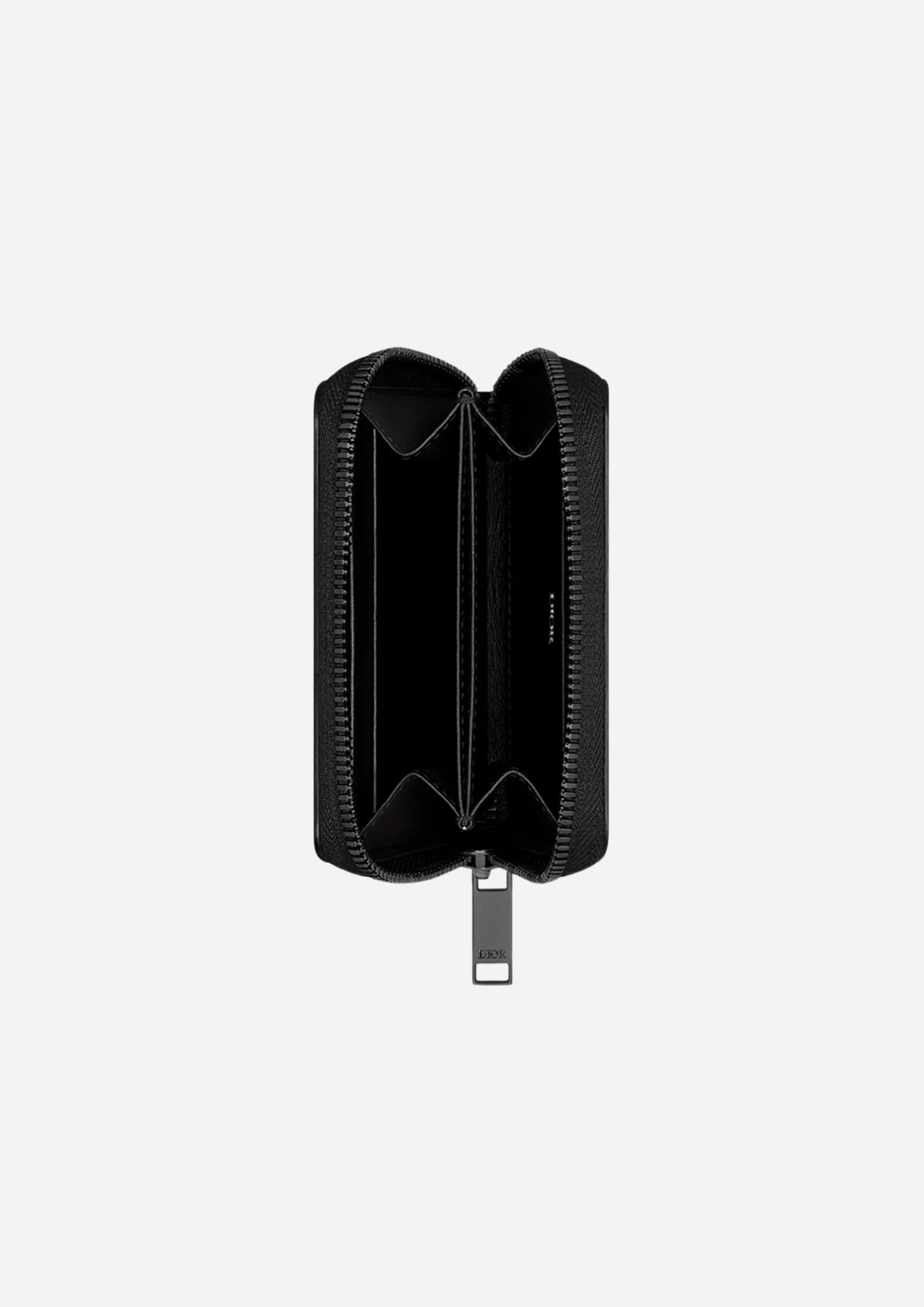 Interno di Dior Portamonete con Zip Nero in Pelle Dior Gravity